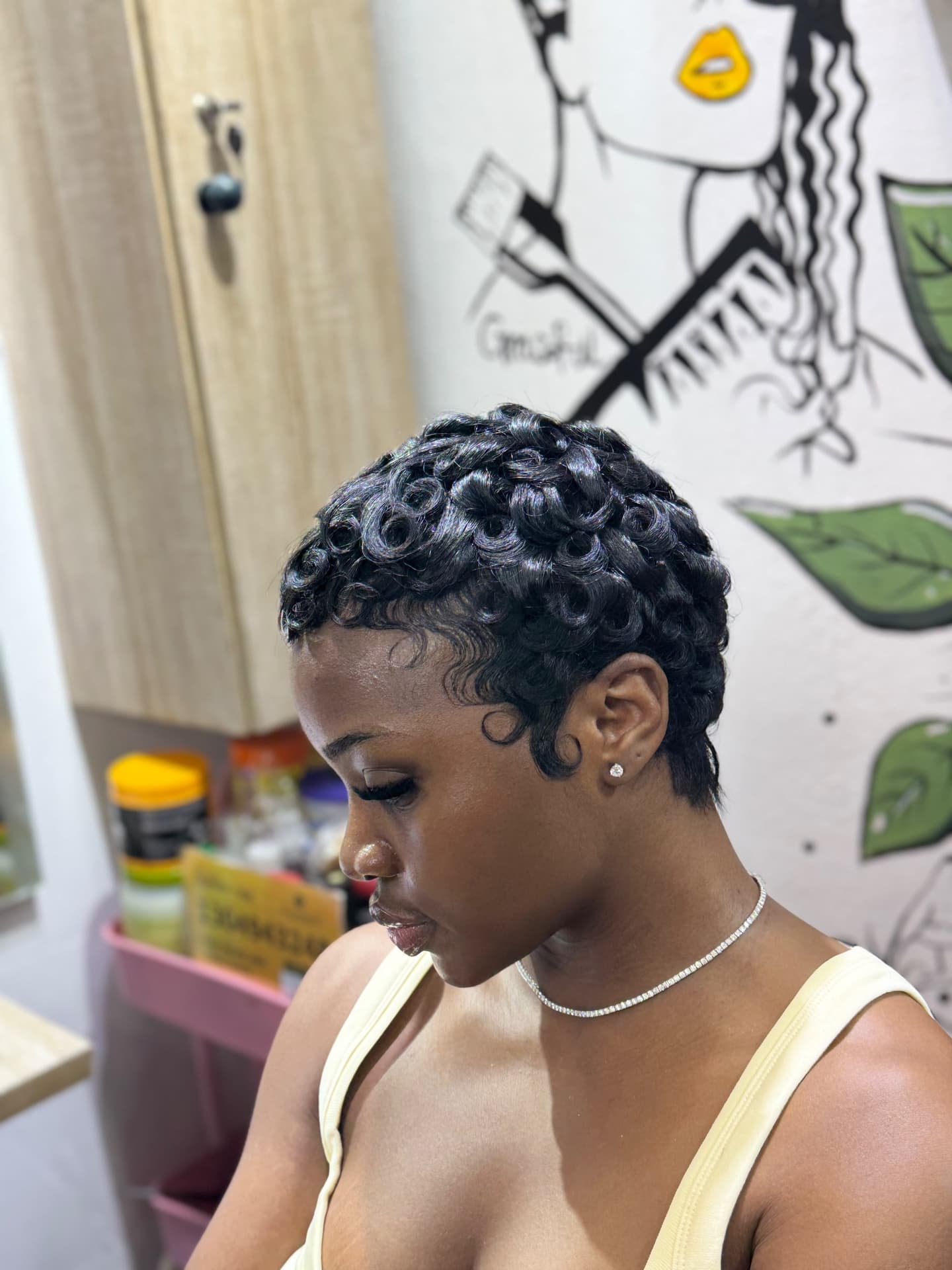 Pixie haircut in Lekki profile