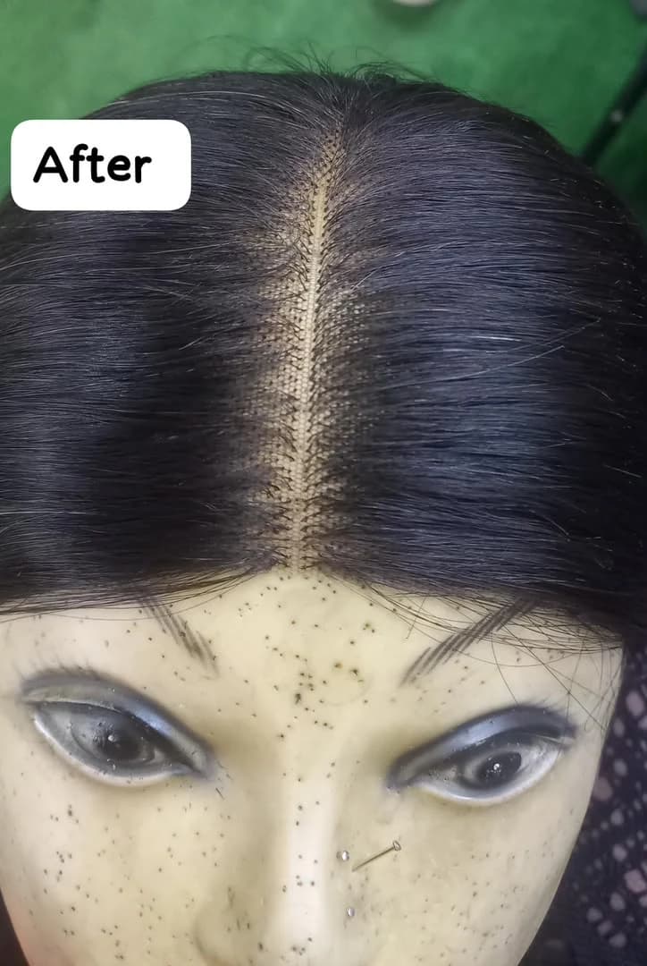 Ventilation of a closure wig..... Before And After