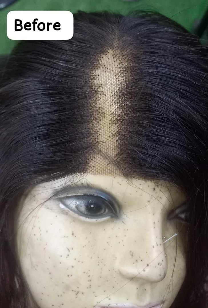 Ventilation of a closure wig..... Before And After